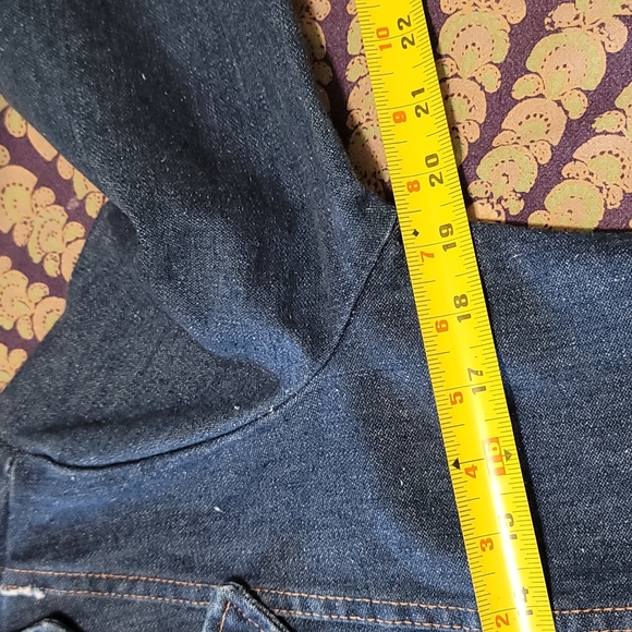 VINTAGE WRANGLER Denim Blazer NEVER WORN Raw Unwashed Denim - Picture 13 of 13